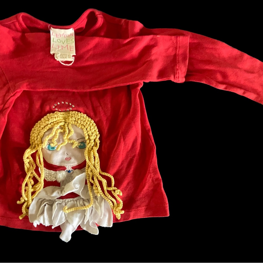 Lemon Loves Lime 3T Red Portrait Top